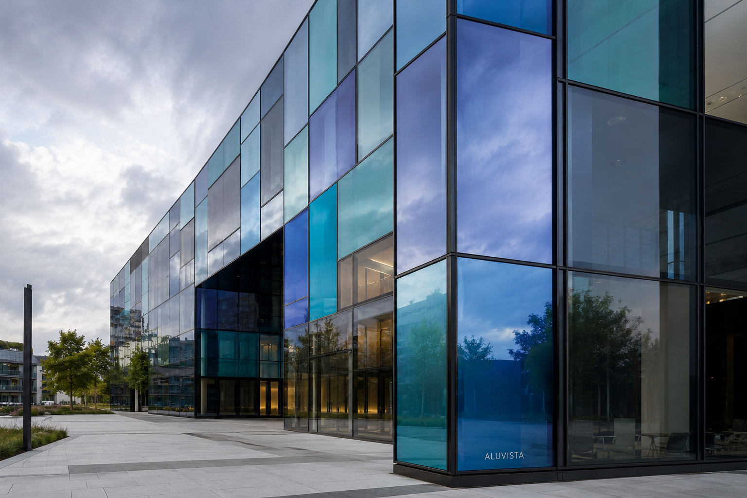 Facade and curtain wall glass. 3